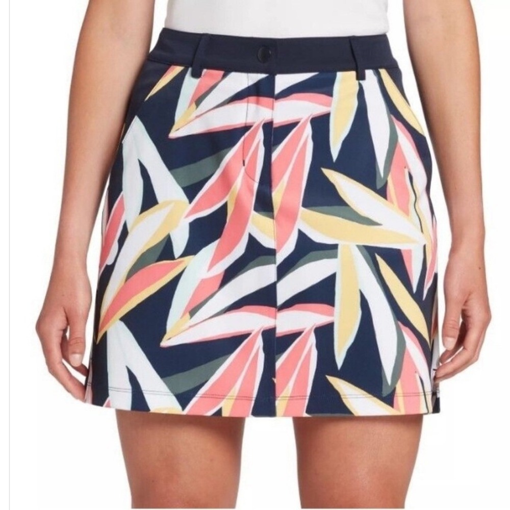 Lady Hagen Traditional Skort Desert Getaway Retro Leaf Dark Navy (Size 16) - Picture 2 of 13